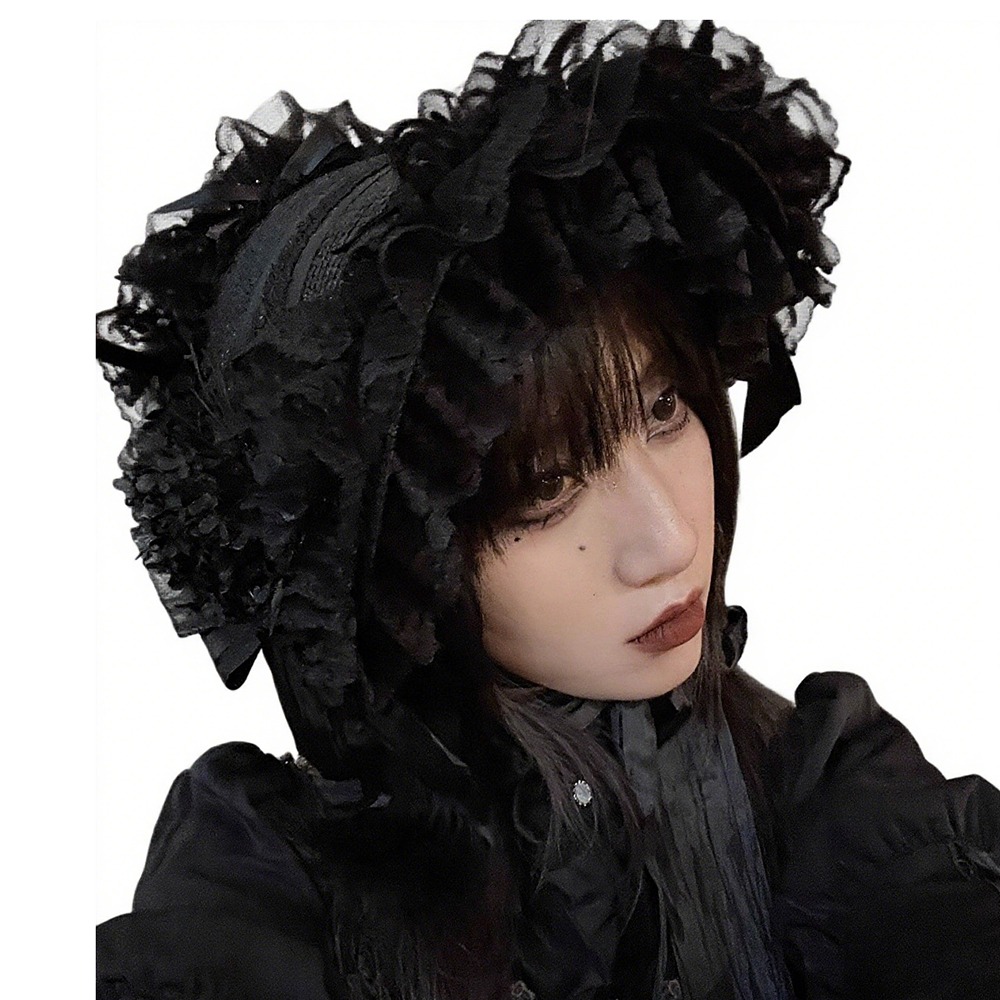 Women'S Victorian Era Accessories - Chapeau de paille en dentelle pour