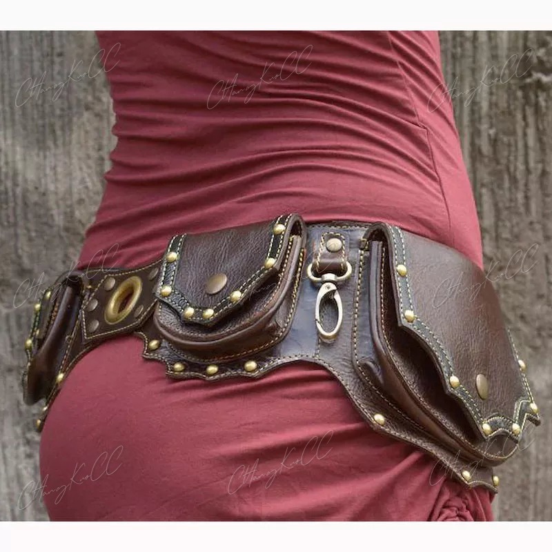 Women'S Accessories Wallet - Ceinture utilitaire en cuir PU Steampunk