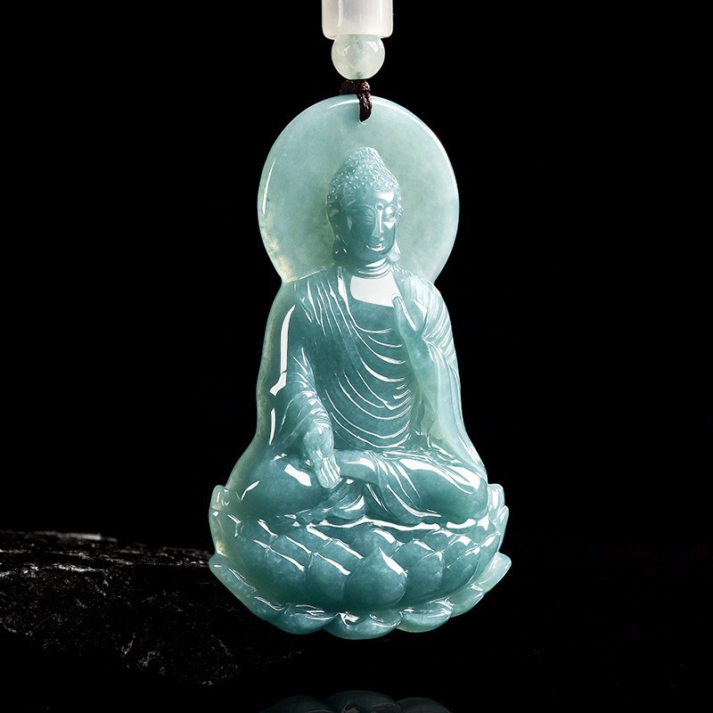 Accessories Woman - Collier pendentif Bouddha en jadéite birmane