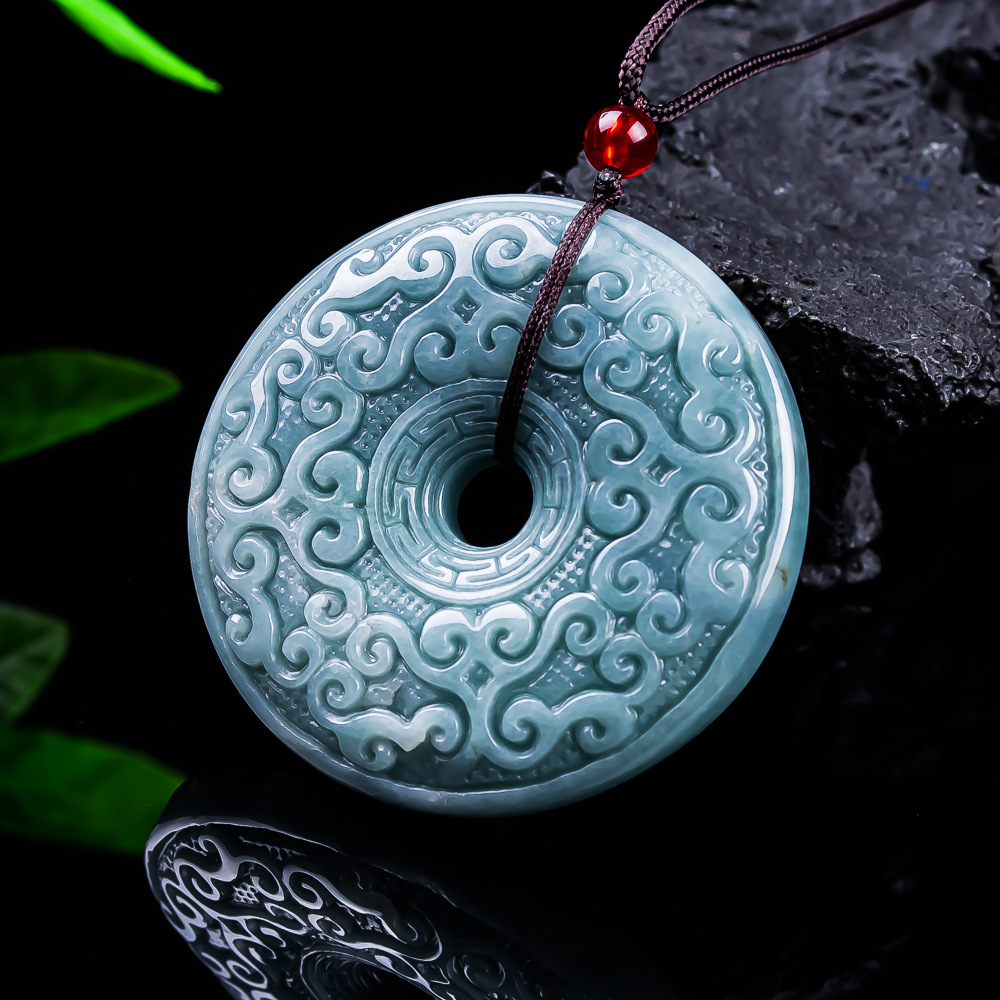Accessories Woman - Collier pendentif fleur en jadéite birmane