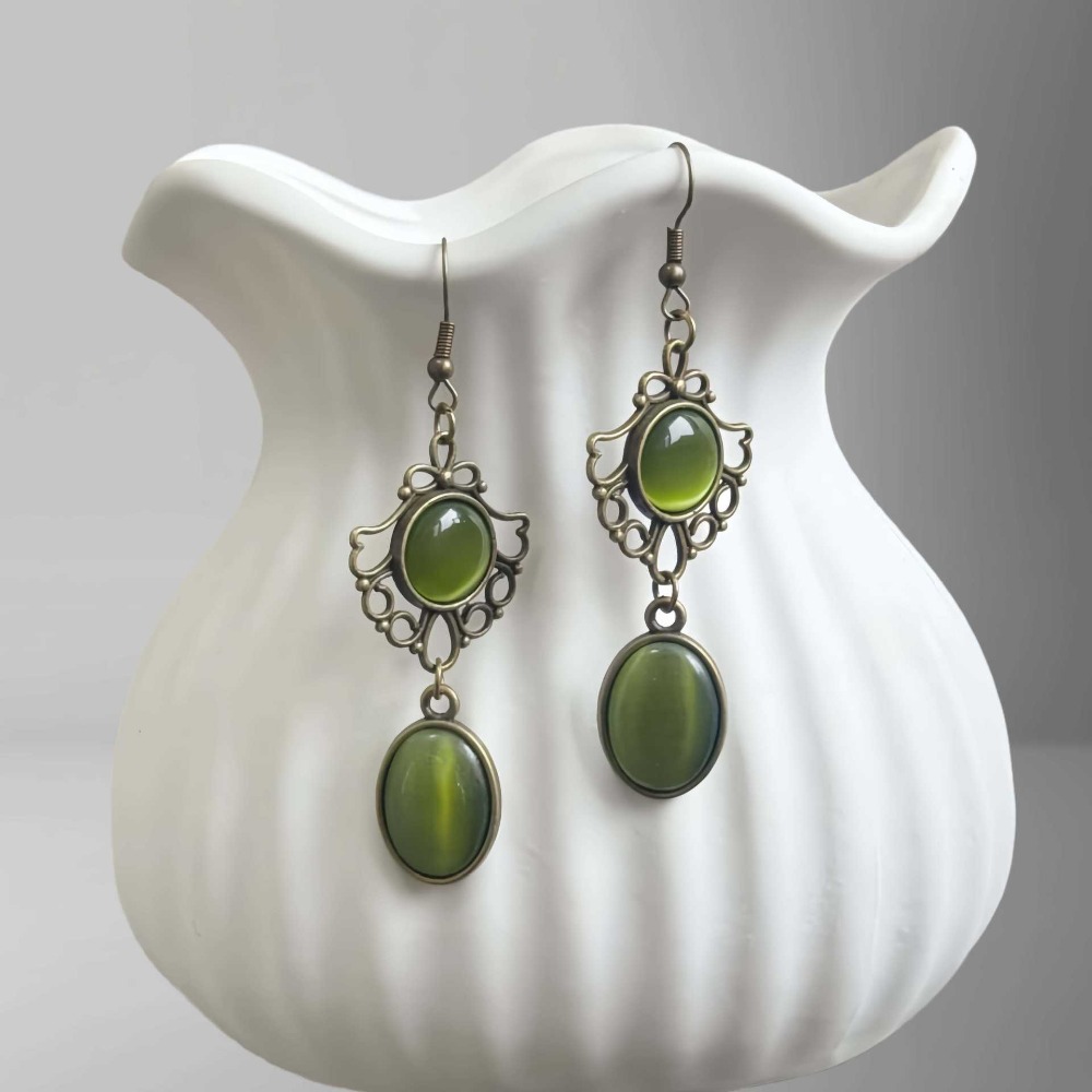 Women'S Victorian Era Accessories - Boucles d'oreilles pendantes en dentelle ajourée