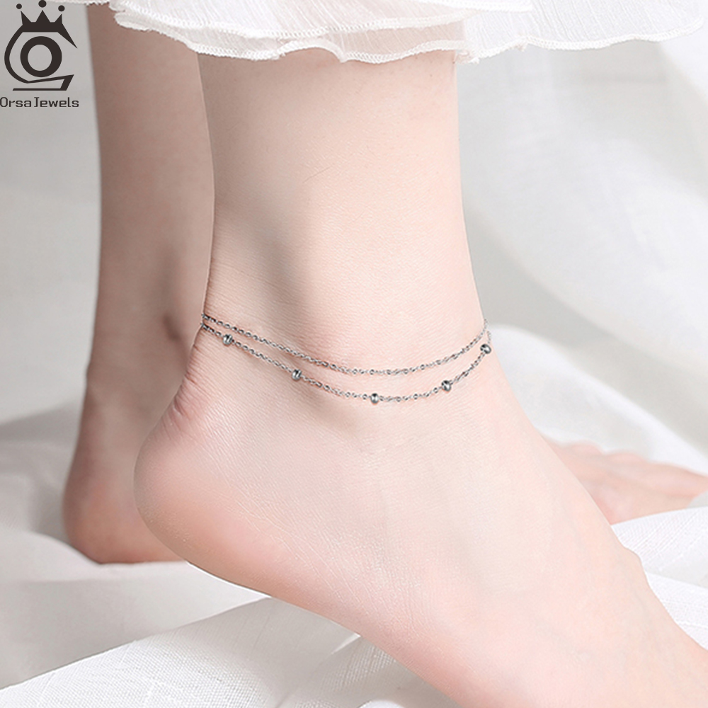 Beaded Anklet Chain - ORSA JEWELS – chaîne de cheville