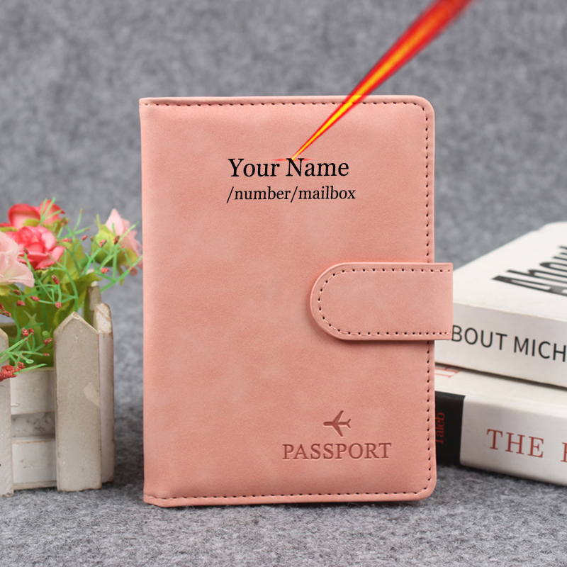 Women'S Accessories Wallet - Bouton magnétique couverture de passeport personnaliser