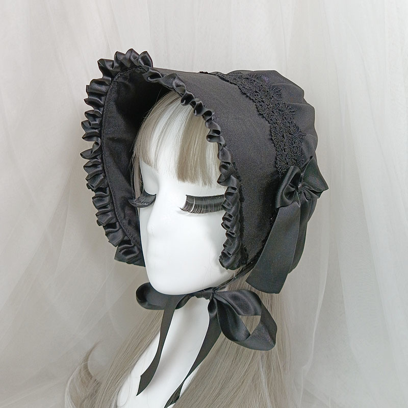 Women'S Victorian Era Accessories - Bonnet en dentelle multicouche victorienne Vintage,
