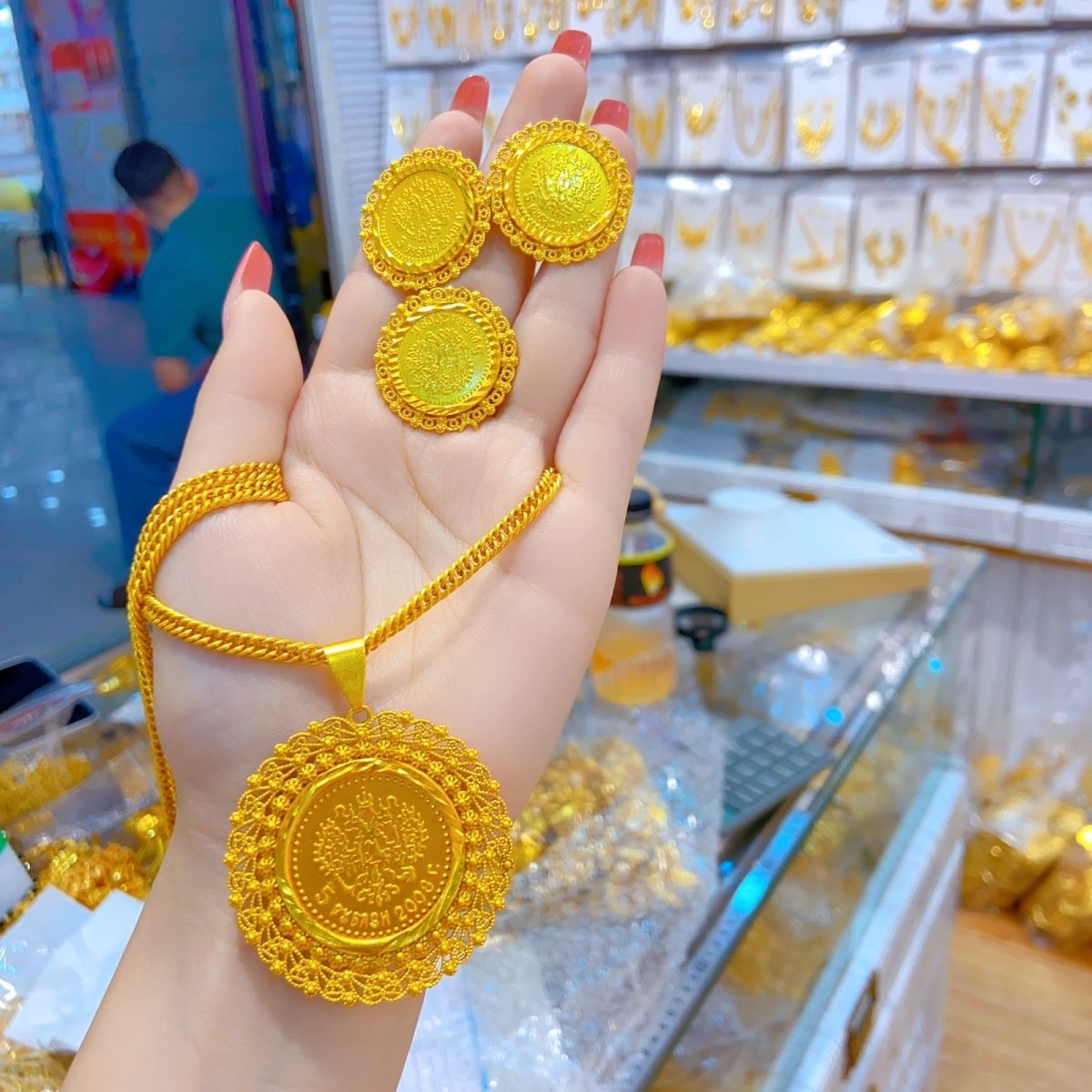 Women Accessories Dubai - Ensemble de bijoux de Dubaï plaqué
