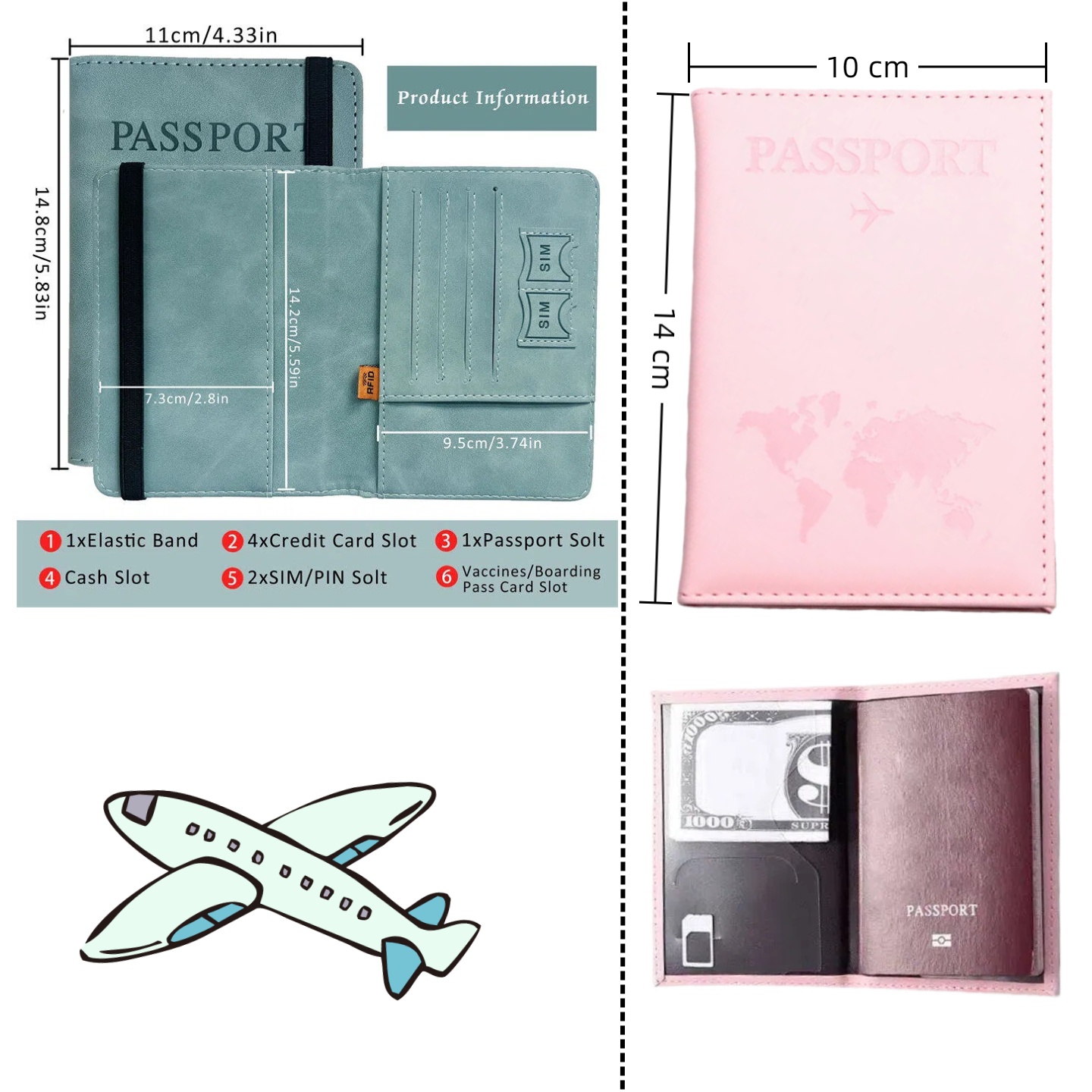 Women'S Accessories Wallet - Housse de passeport vintage RFID pour