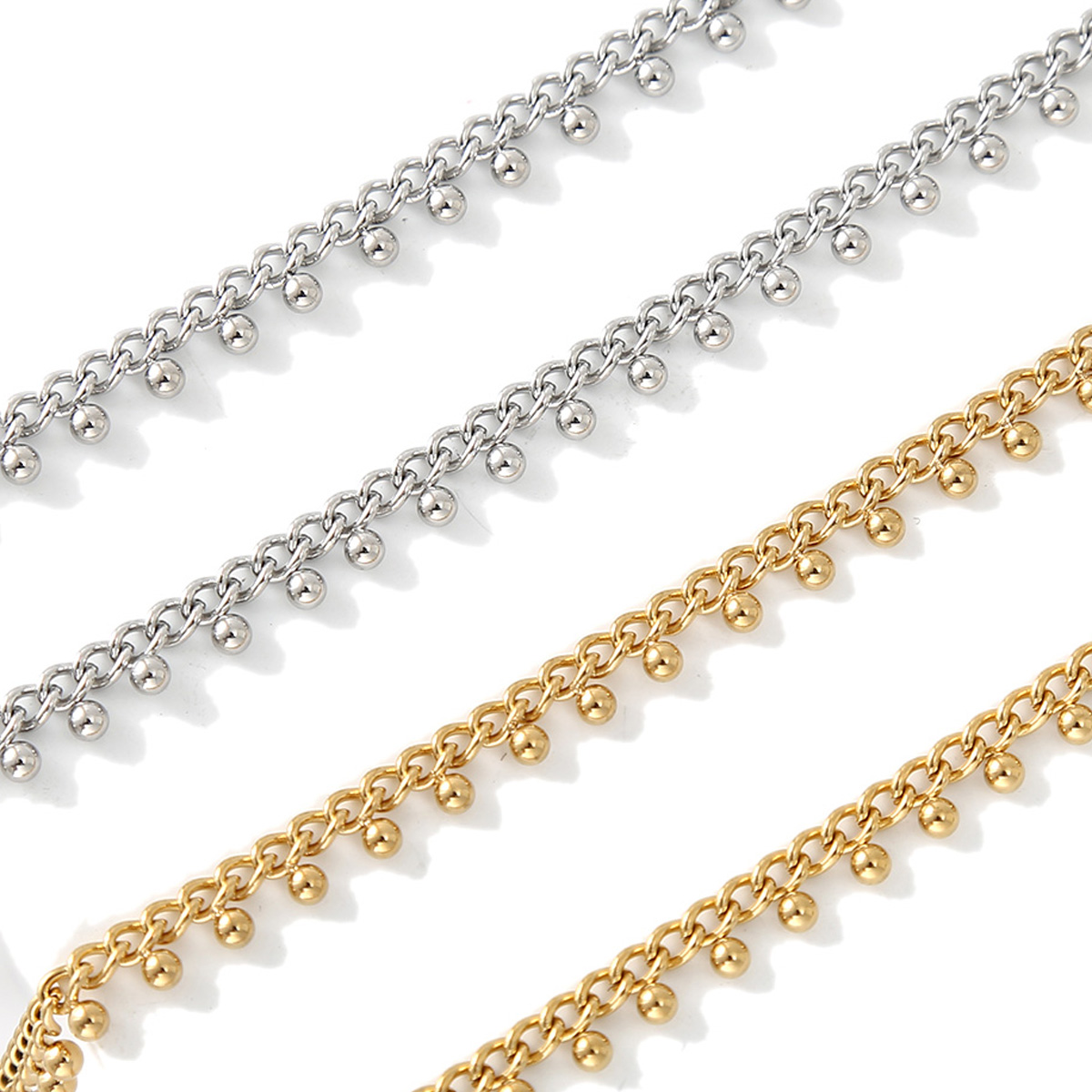 Chaînes à maillons de bordure  - Beaded Anklet Chain avis et prix