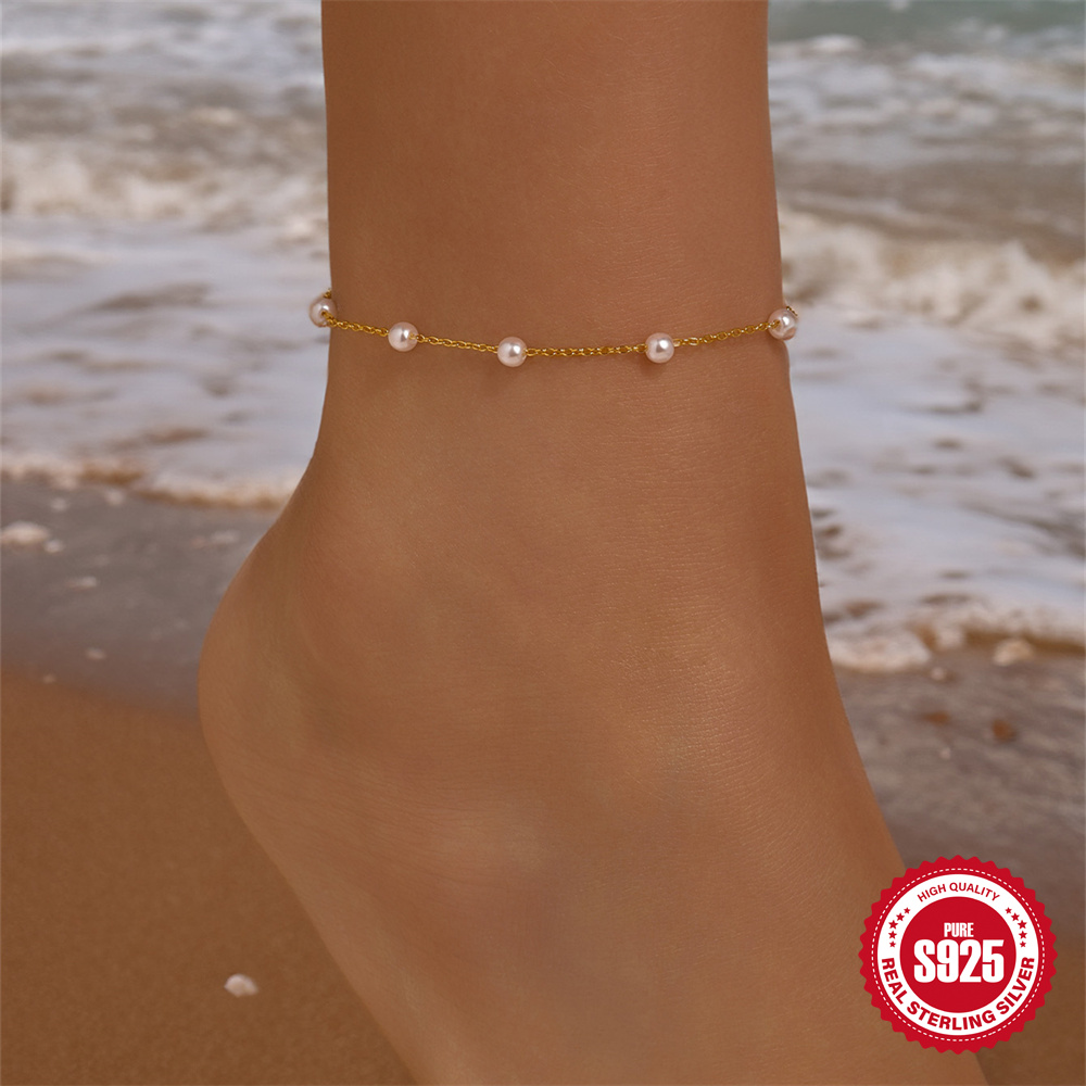 AIDE – Bracelet de cheville en - Beaded Anklet Chain avis et prix