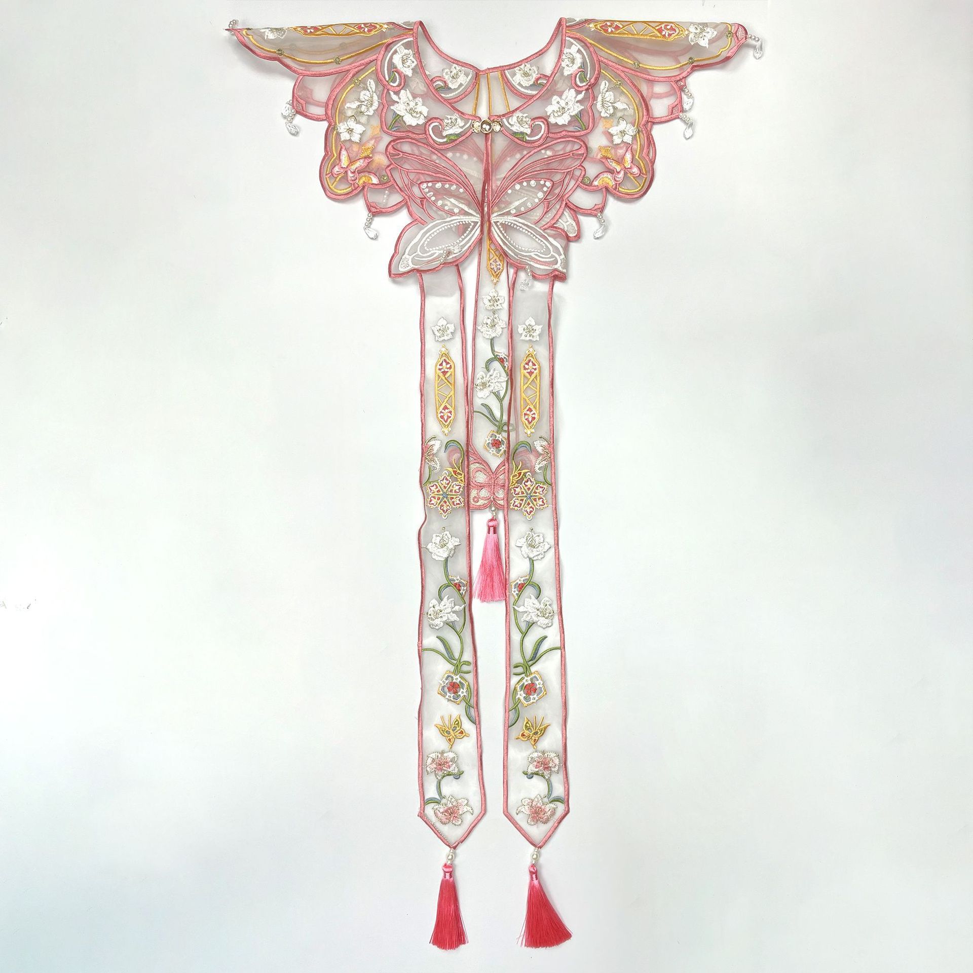 Écharpe à franges avec broderi - Accessories Woman avis et prix
