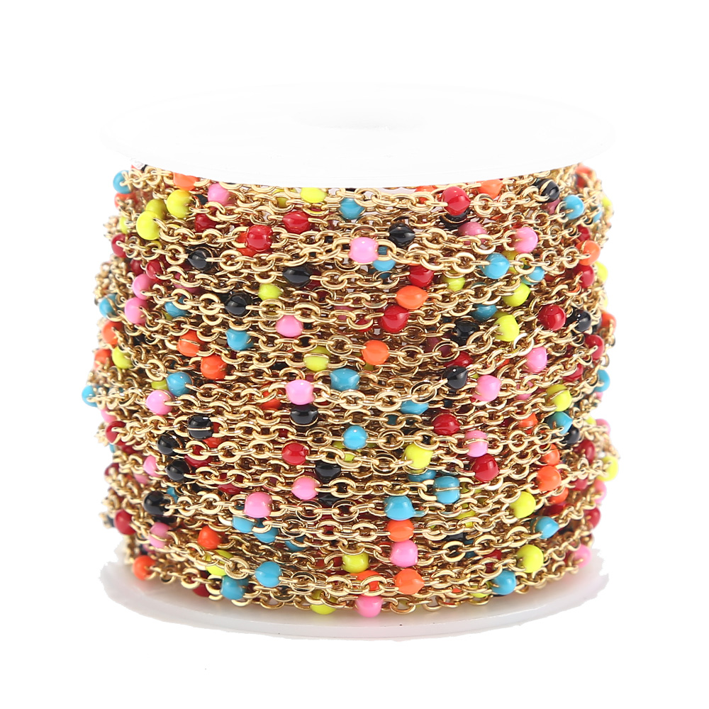 Chaînes en acier inoxydable po - Beaded Anklet Chain avis et prix