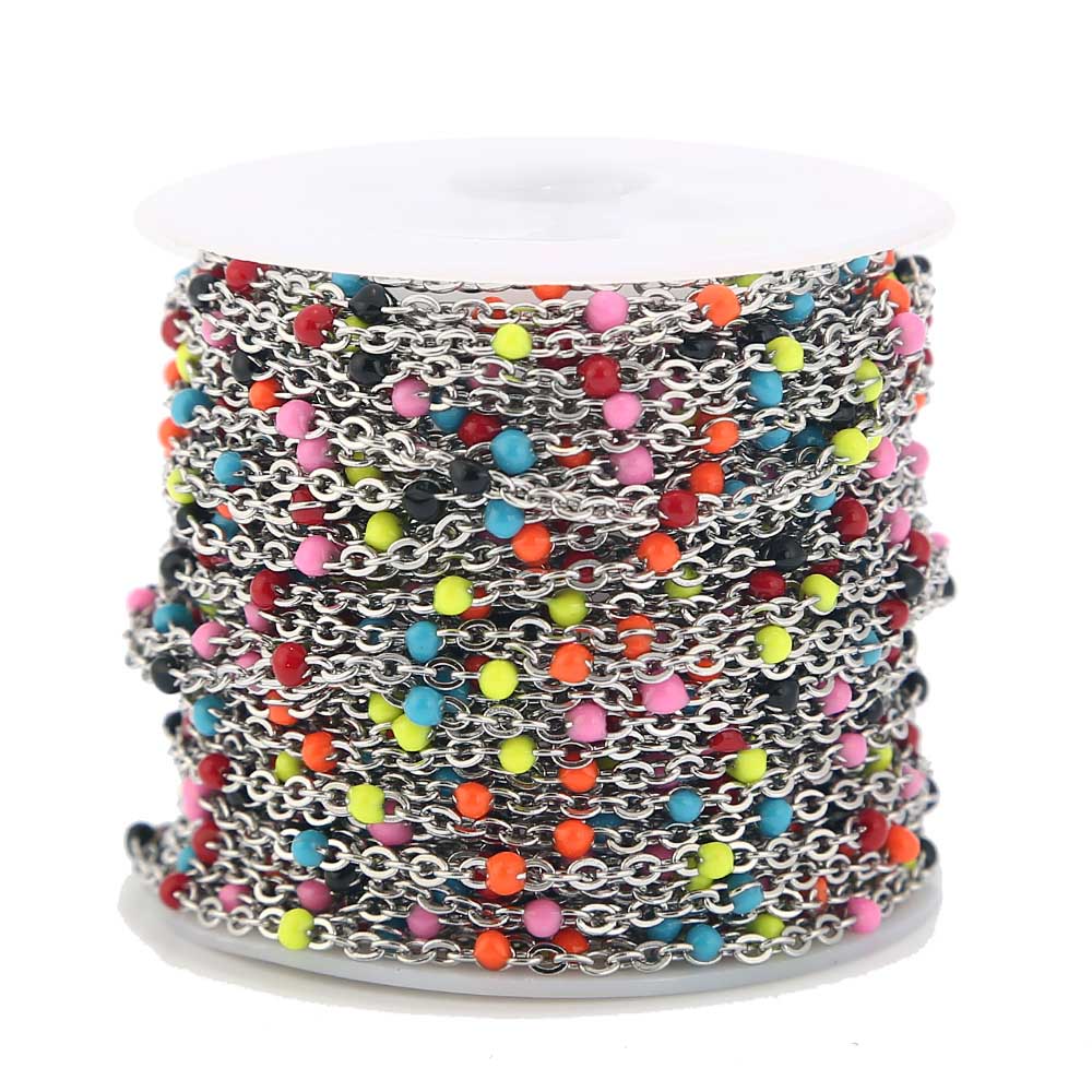 Chaînes en acier inoxydable po - Beaded Anklet Chain avis et prix