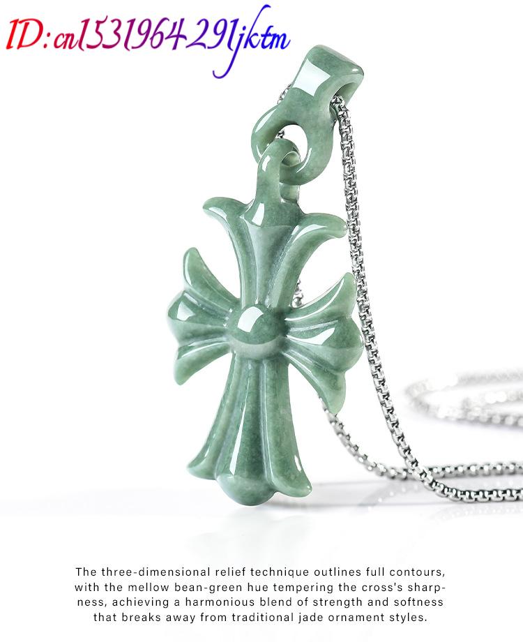 Collier pendentif croix en jad - Accessories Woman avis et prix