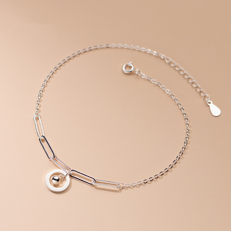 Bracelets de cheville en argen - Beaded Anklet Chain avis et prix