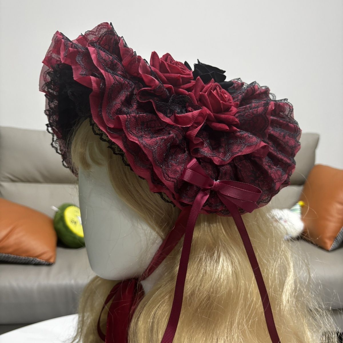 Bonnet gothique original noir, - Women'S Victorian Era Accessories avis et prix